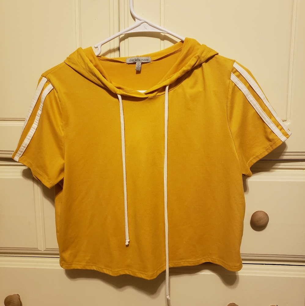 Charlotte Russe Hooded Crop Top